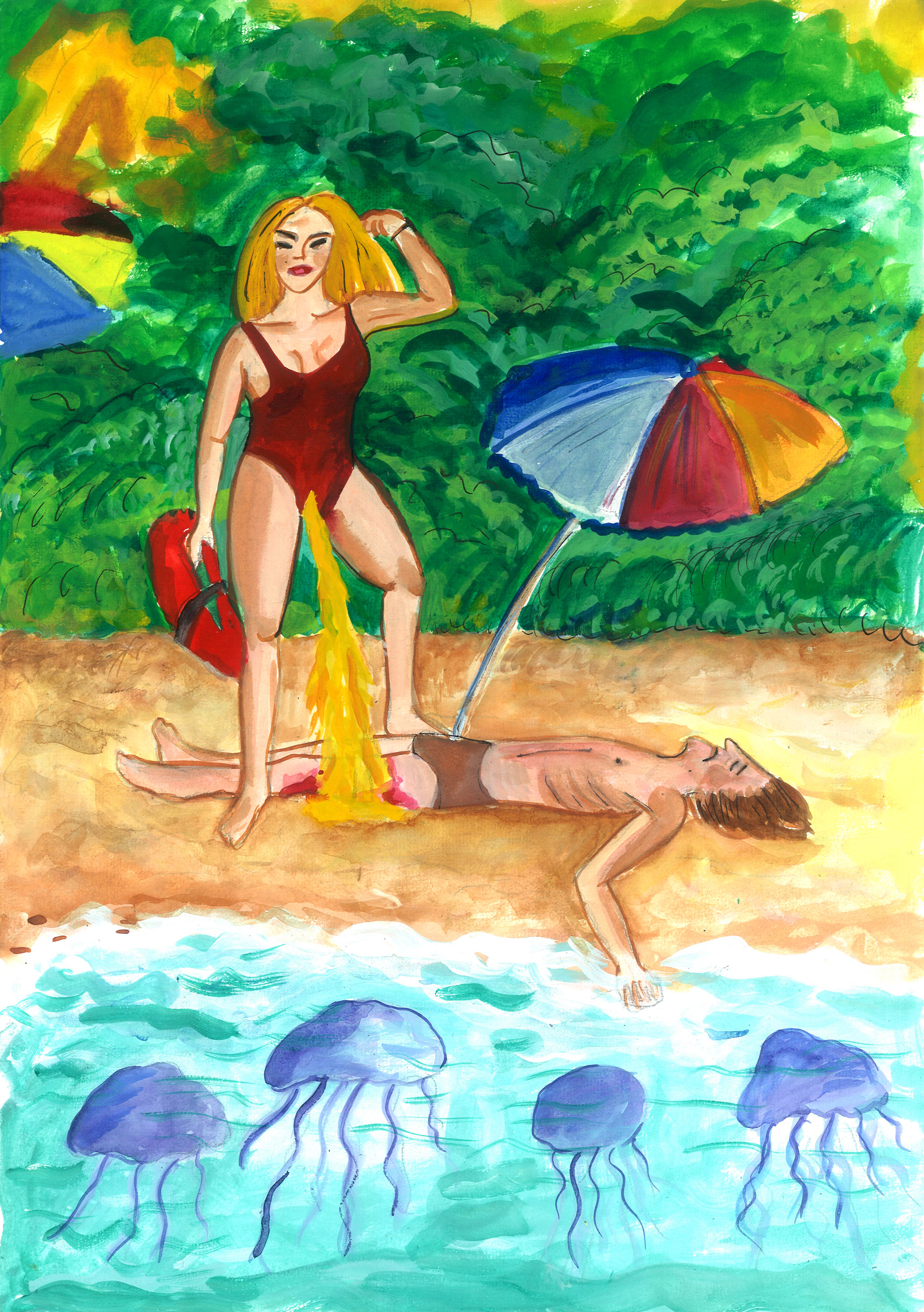 Quallenbiss richtig behandeln