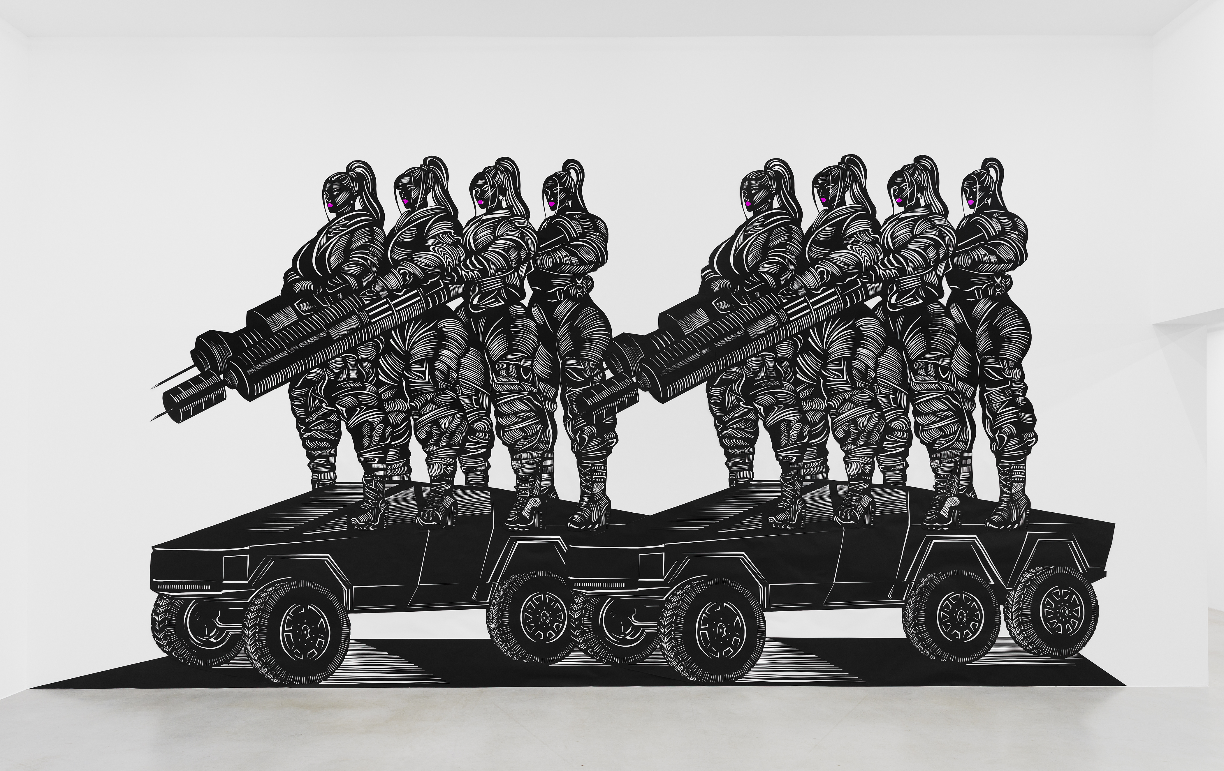 Weiber auf Cybertruck